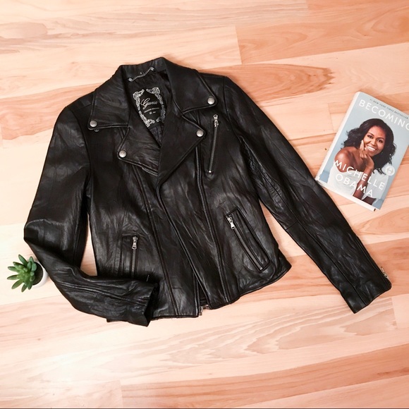 Guess Jackets & Blazers - Guess Genuine Leather Moto Jacket - S